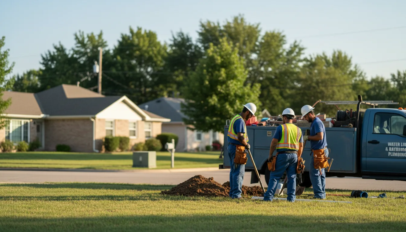 Residential water line and bathroom plumbing service in Bethlehem, GA